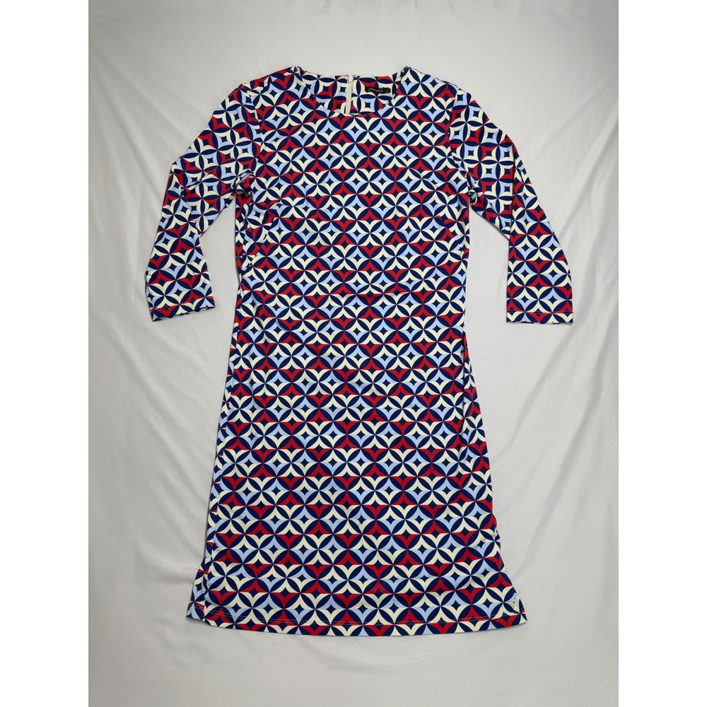 J. McLaughlin Sophia Wellington Catalina Cloth Dress Geometric Print Size Small